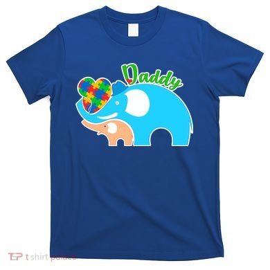 Autism Daddy Cute Elephant T-Shirt
