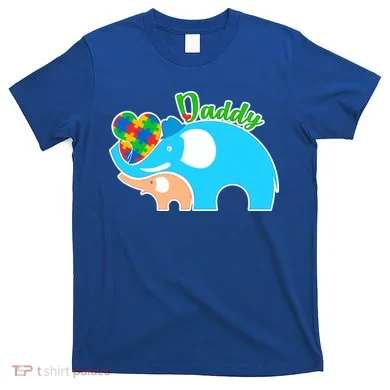 Autism Daddy Cute Elephant T-Shirt