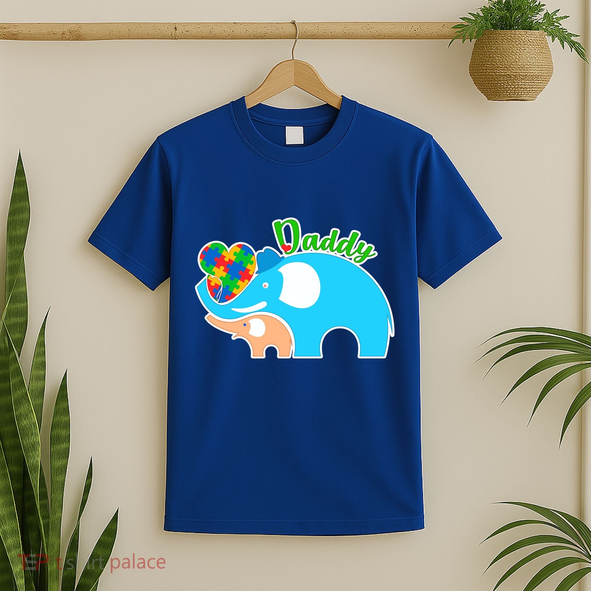 Autism Daddy Cute Elephant T-Shirt