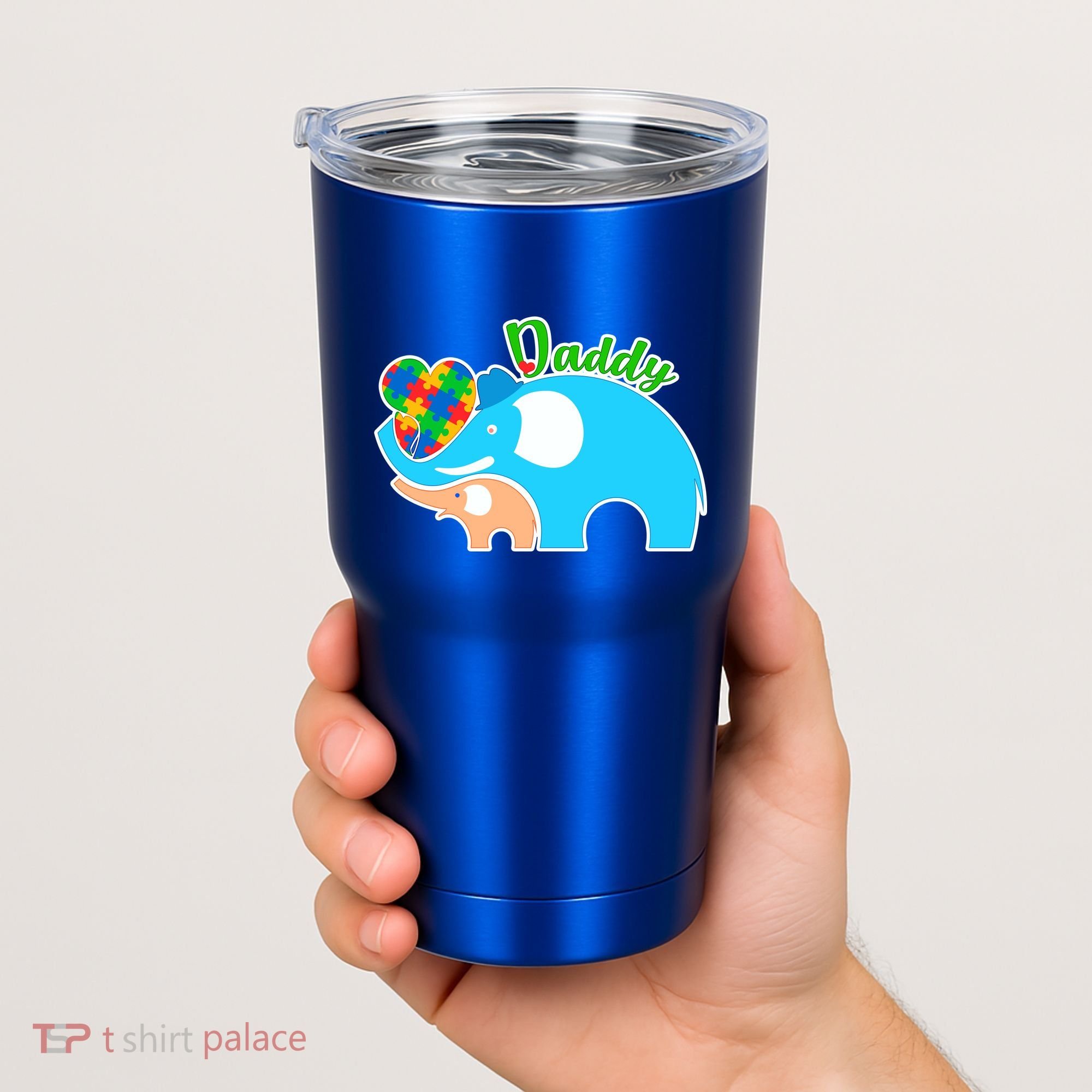 Autism Daddy Cute Elephant Tumbler