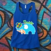 Autism Daddy Cute Elephant Women's Tank Top thumb 3