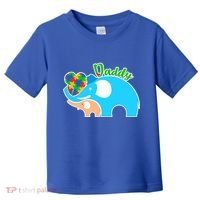 Autism Daddy Cute Elephant Toddler T-Shirt thumb 0