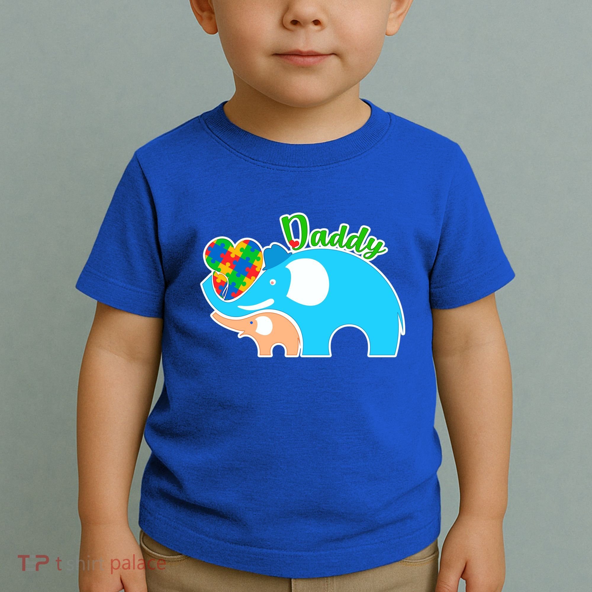Autism Daddy Cute Elephant Toddler T-Shirt