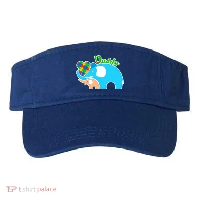 Autism Daddy Cute Elephant Visor