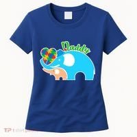 Autism Daddy Cute Elephant Women's T-Shirt thumb 0