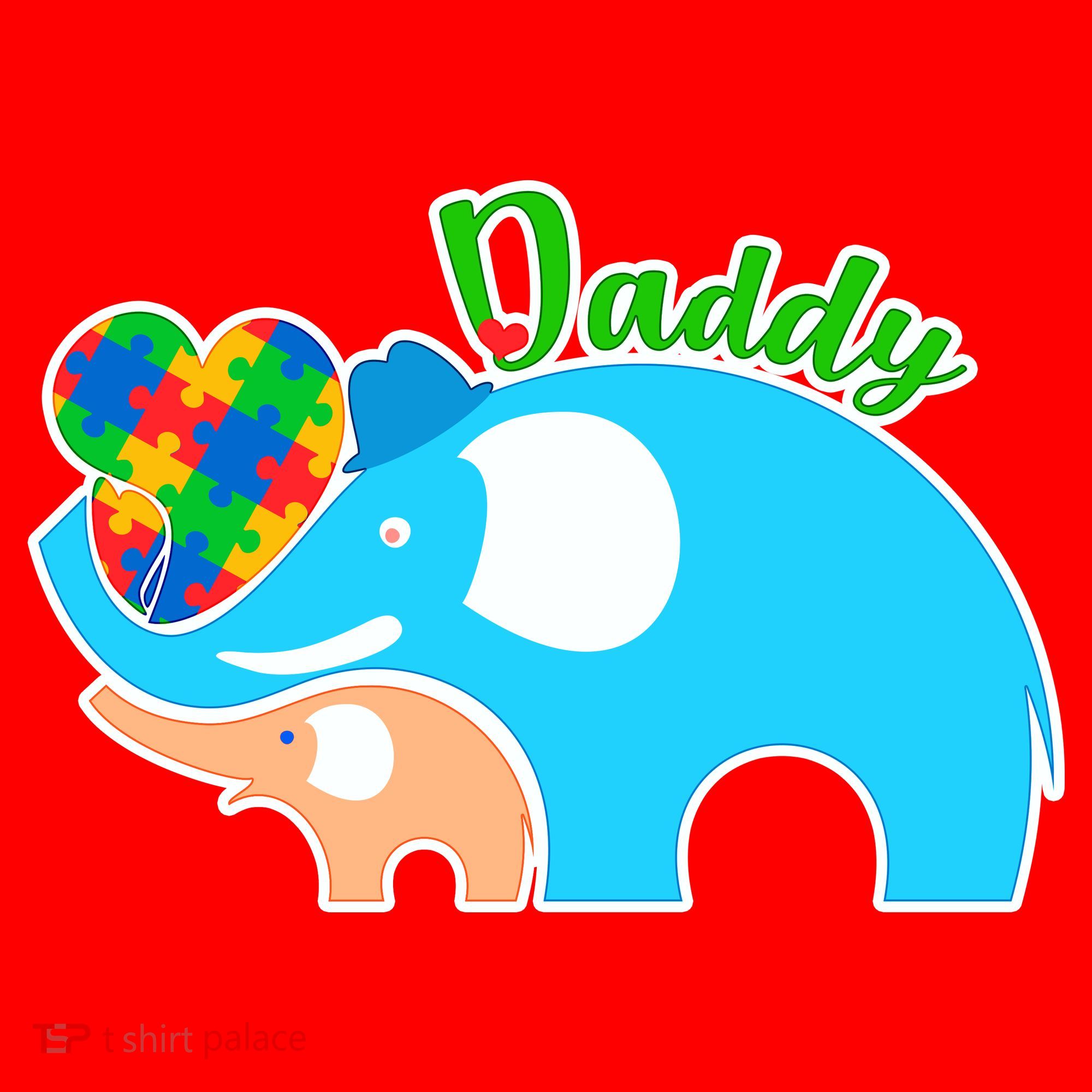 Autism Daddy Cute Elephant Santa Hat