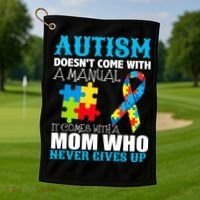 Autism Doesn't Come With A Manual Golf Towel thumb 1