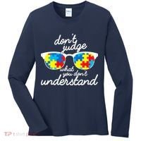 Autism Don't Judge What You Don't Understand Women's Long Sleeve Shirt thumb 0