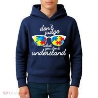 Autism Don't Judge What You Don't Understand Kids Hoodie thumb 4