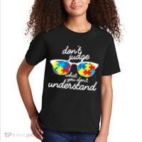 Autism Don't Judge What You Don't Understand Kids T-Shirt thumb 2