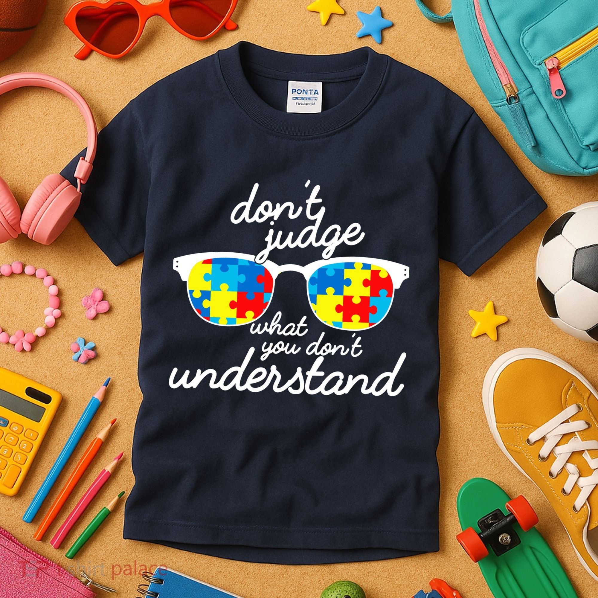 Autism Don't Judge What You Don't Understand Kids T-Shirt
