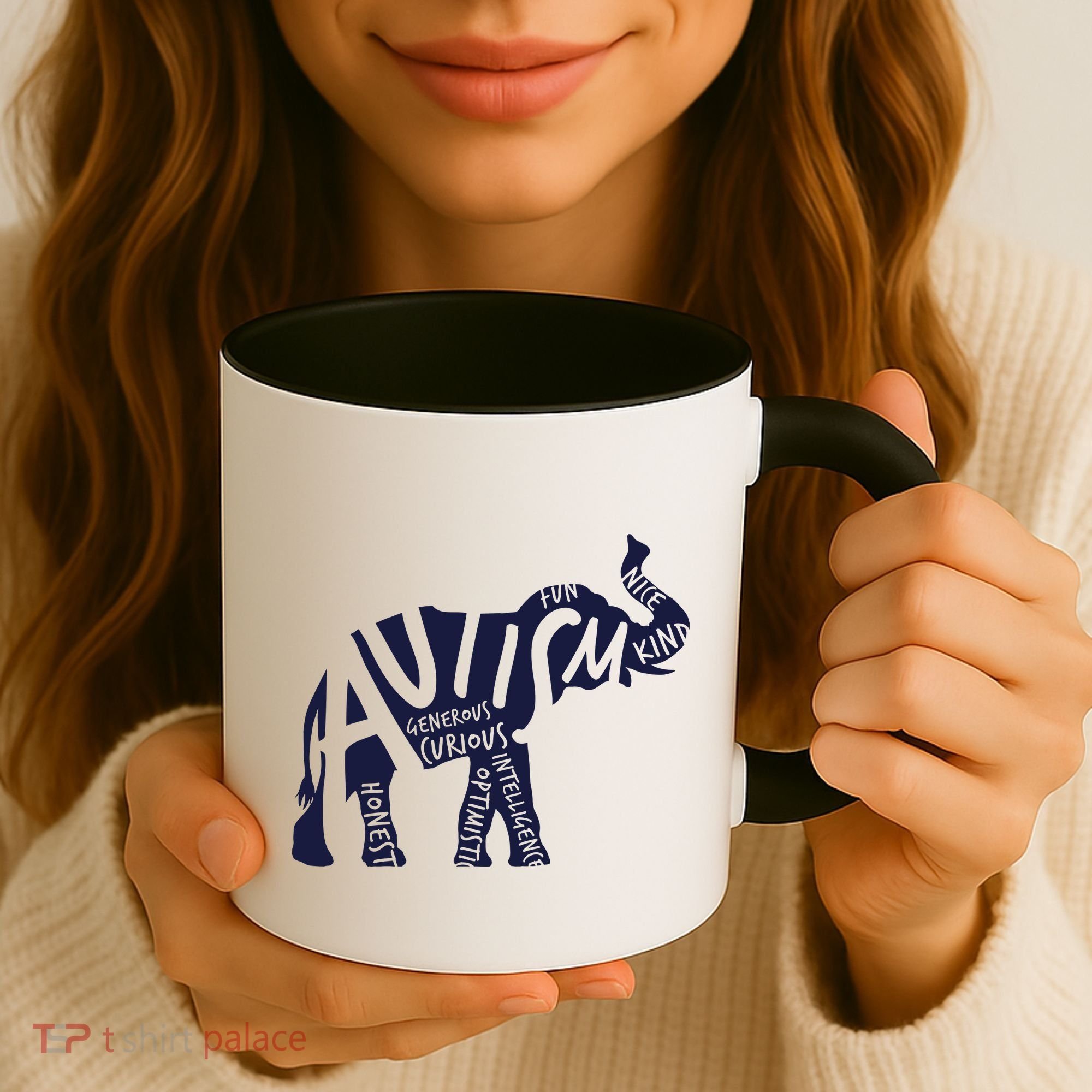Autism Elephant Kind Words Coffee Mug