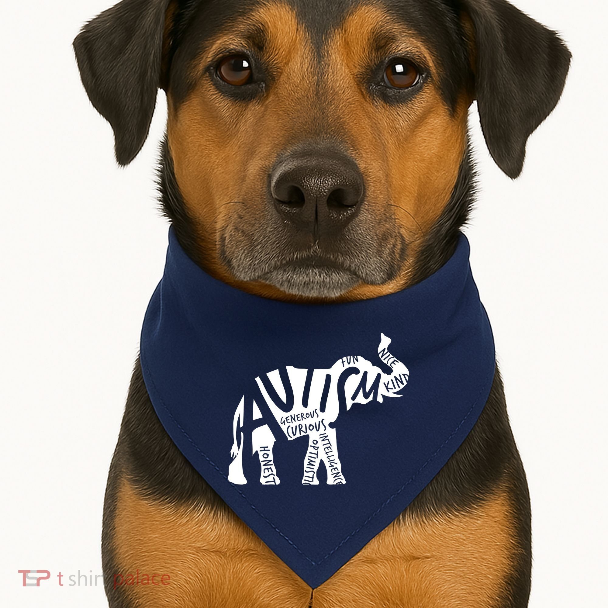 Autism Elephant Kind Words USA-Made Doggie Bandana
