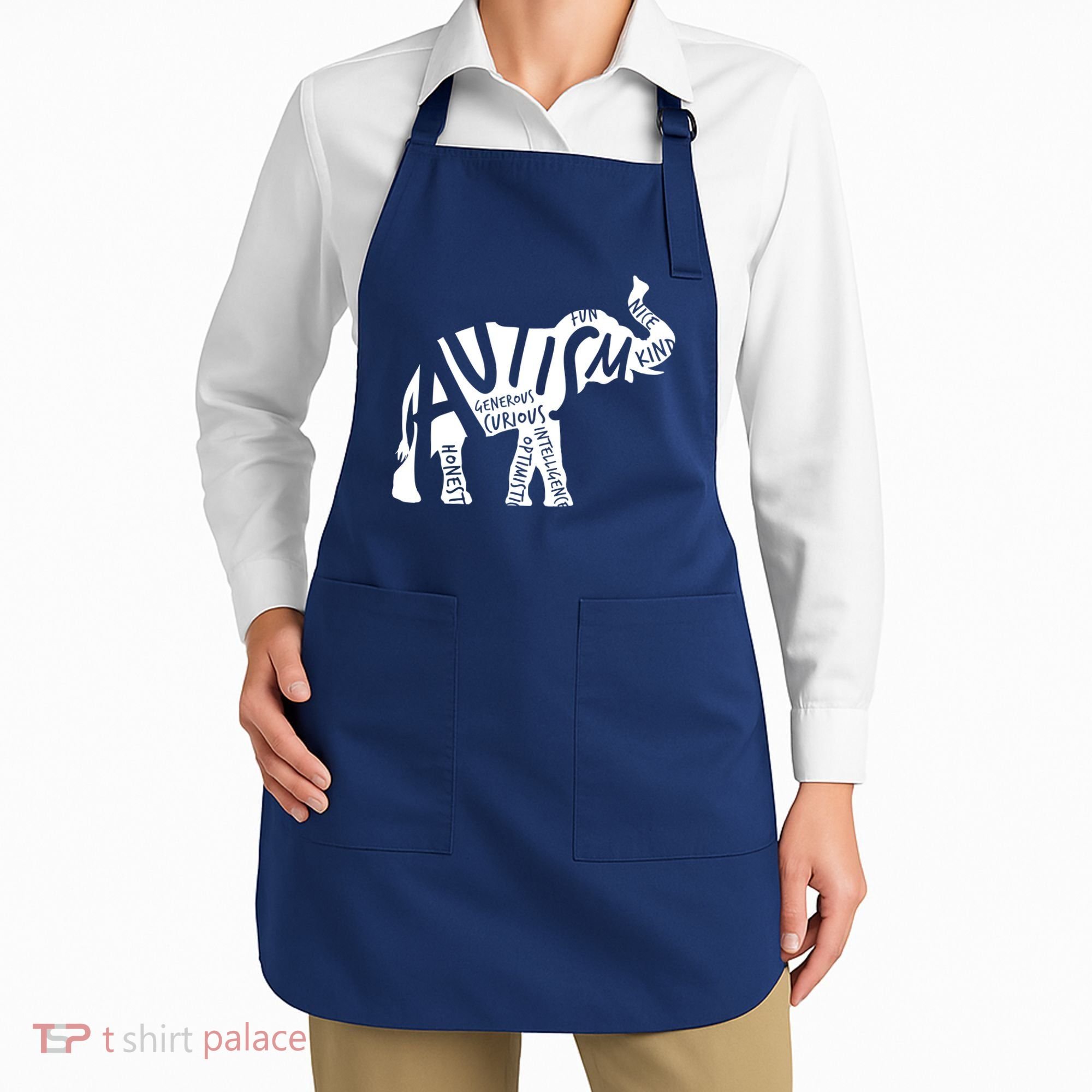 Autism Elephant Kind Words Apron