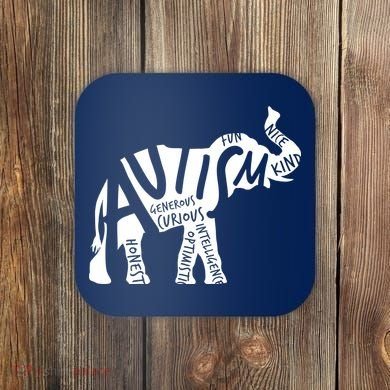 Autism Elephant Kind Words Coaster