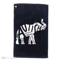 Autism Elephant Kind Words Golf Towel thumb 0