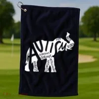 Autism Elephant Kind Words Golf Towel thumb 1