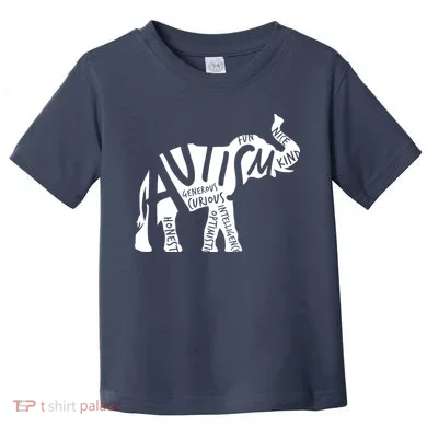 Autism Elephant Kind Words Toddler T-Shirt