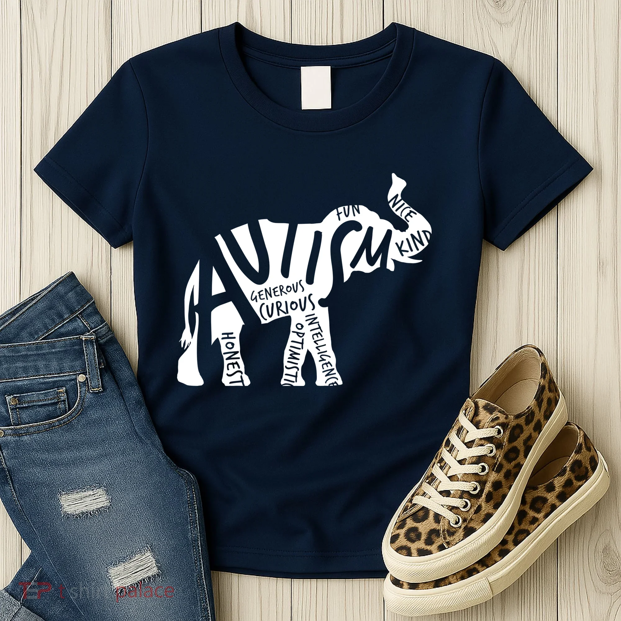 Autism Elephant Kind Words Women's T-Shirt