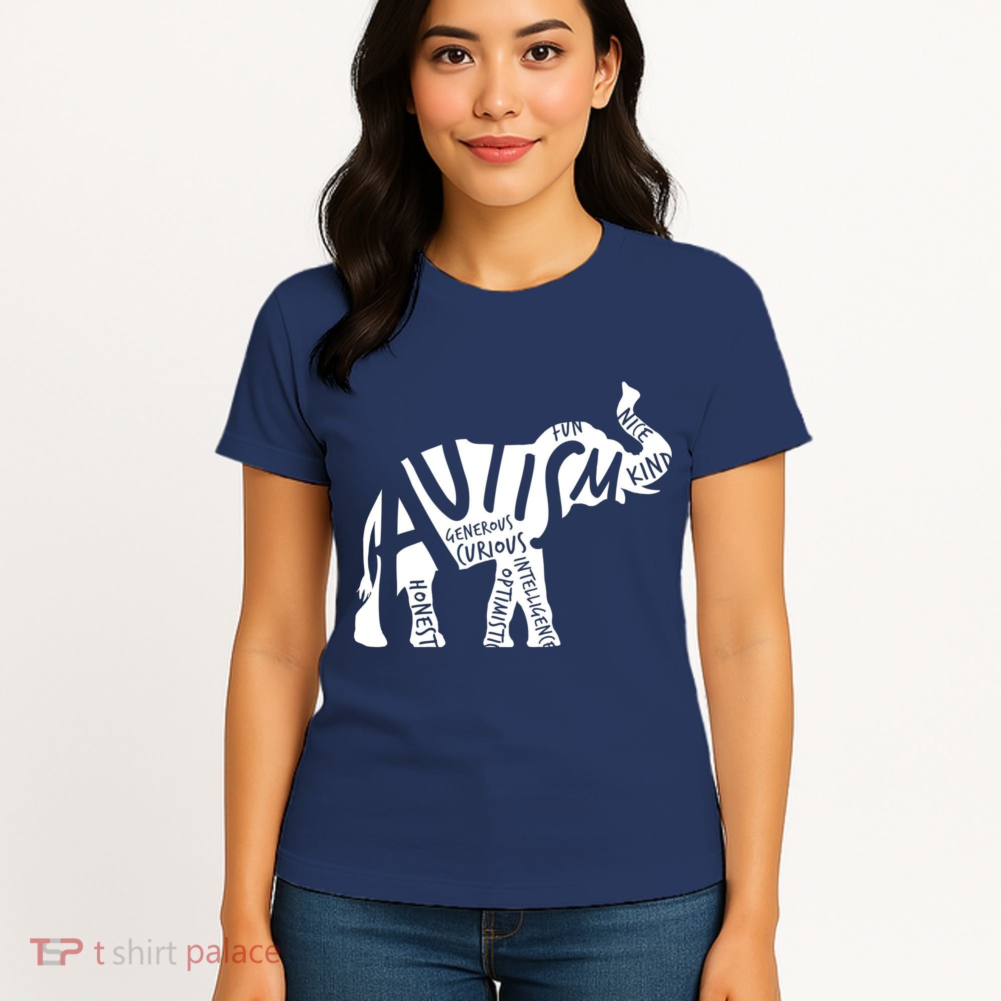 Autism Elephant Kind Words Women's T-Shirt