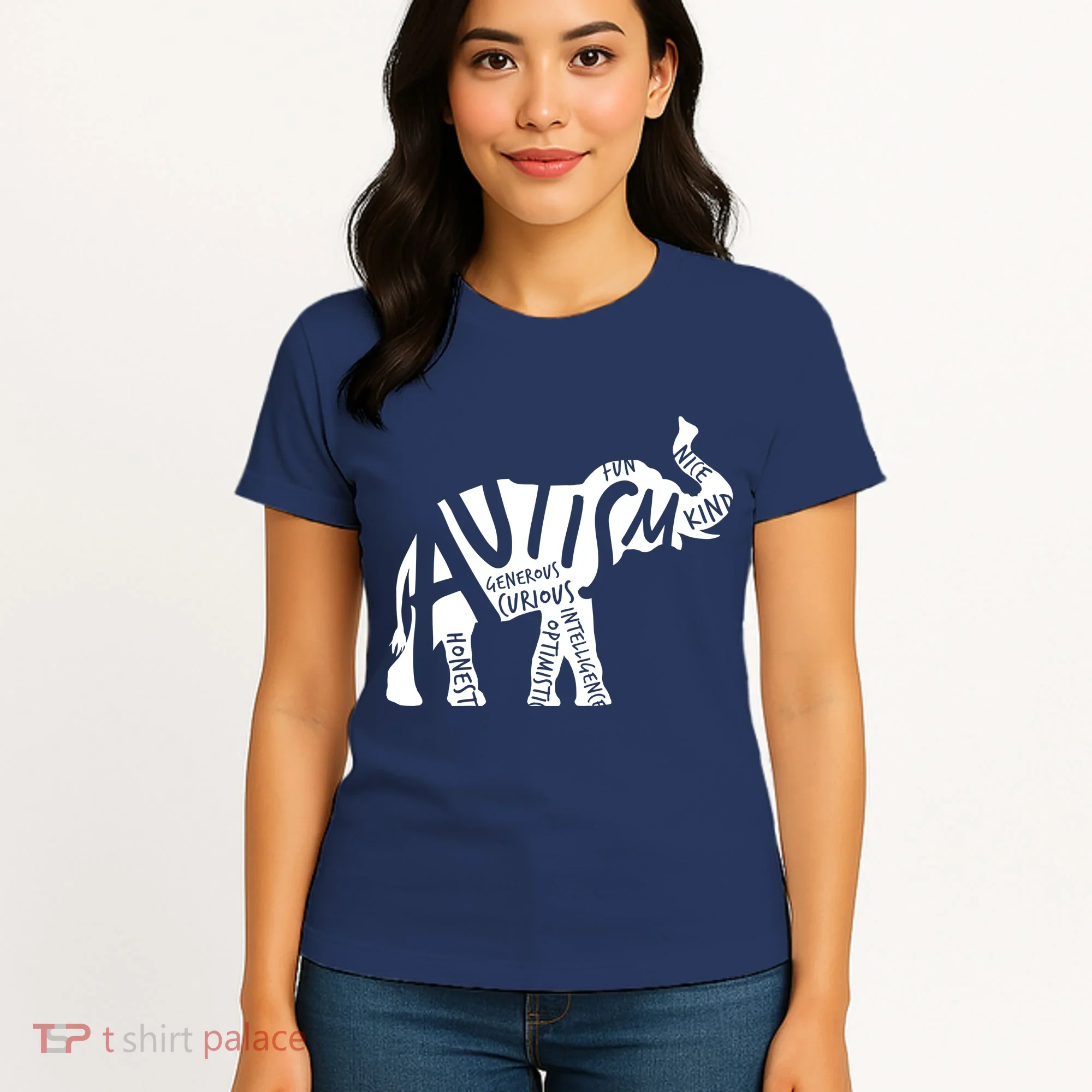 Autism Elephant Kind Words Women's T-Shirt