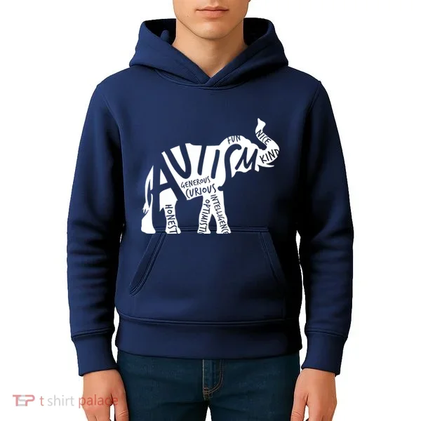 Autism Elephant Kind Words Kids Hoodie