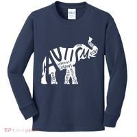 Autism Elephant Kind Words Kids Long Sleeve Shirt thumb 0