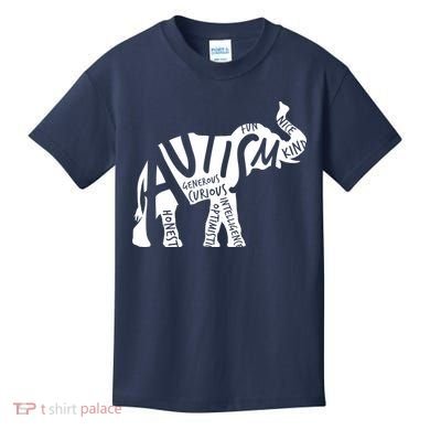 Autism Elephant Kind Words Kids T-Shirt