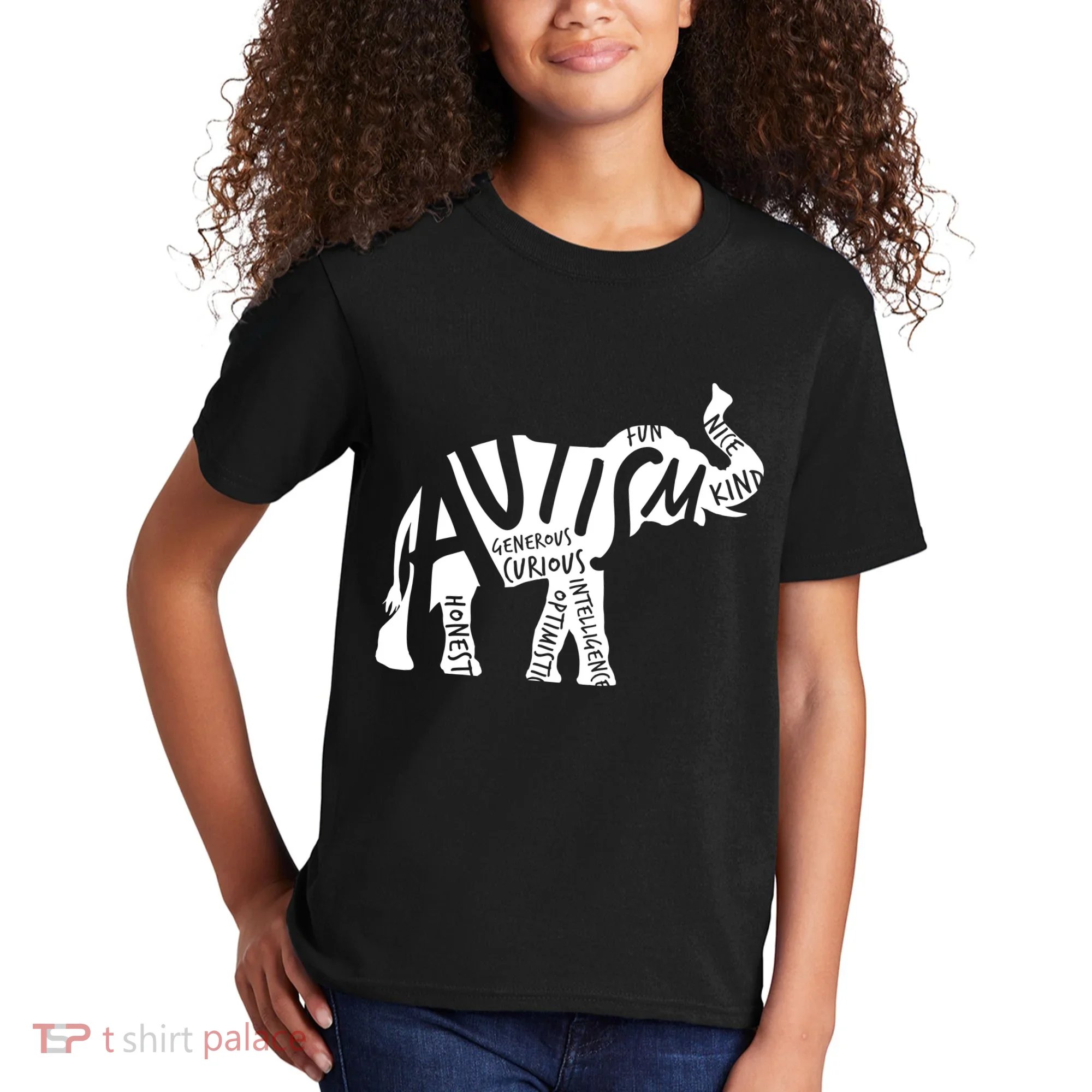 Autism Elephant Kind Words Kids T-Shirt