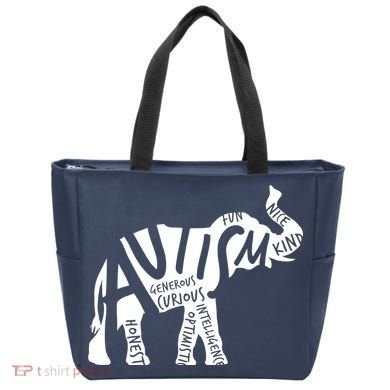 Autism Elephant Kind Words Tote Bag