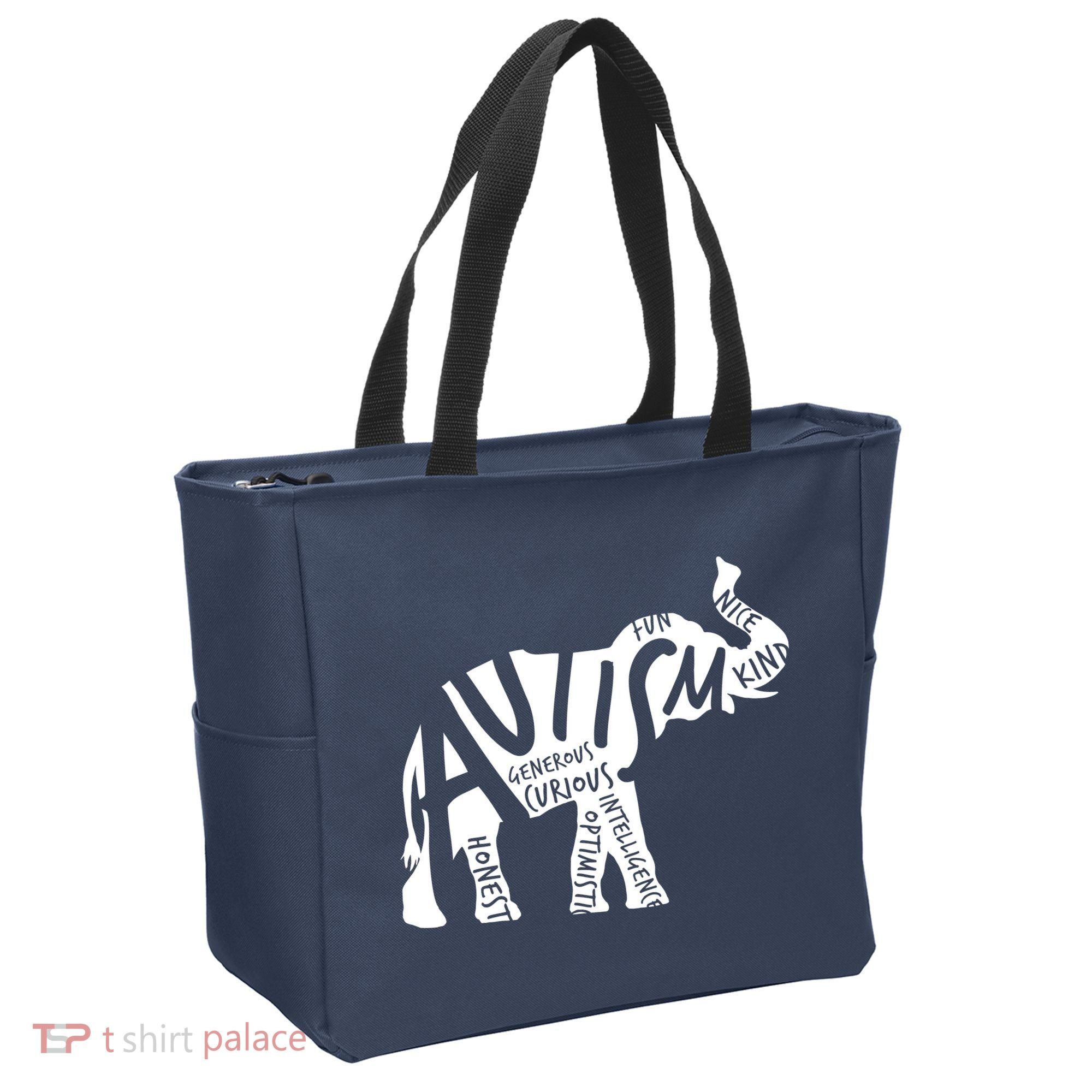Autism Elephant Kind Words Tote Bag