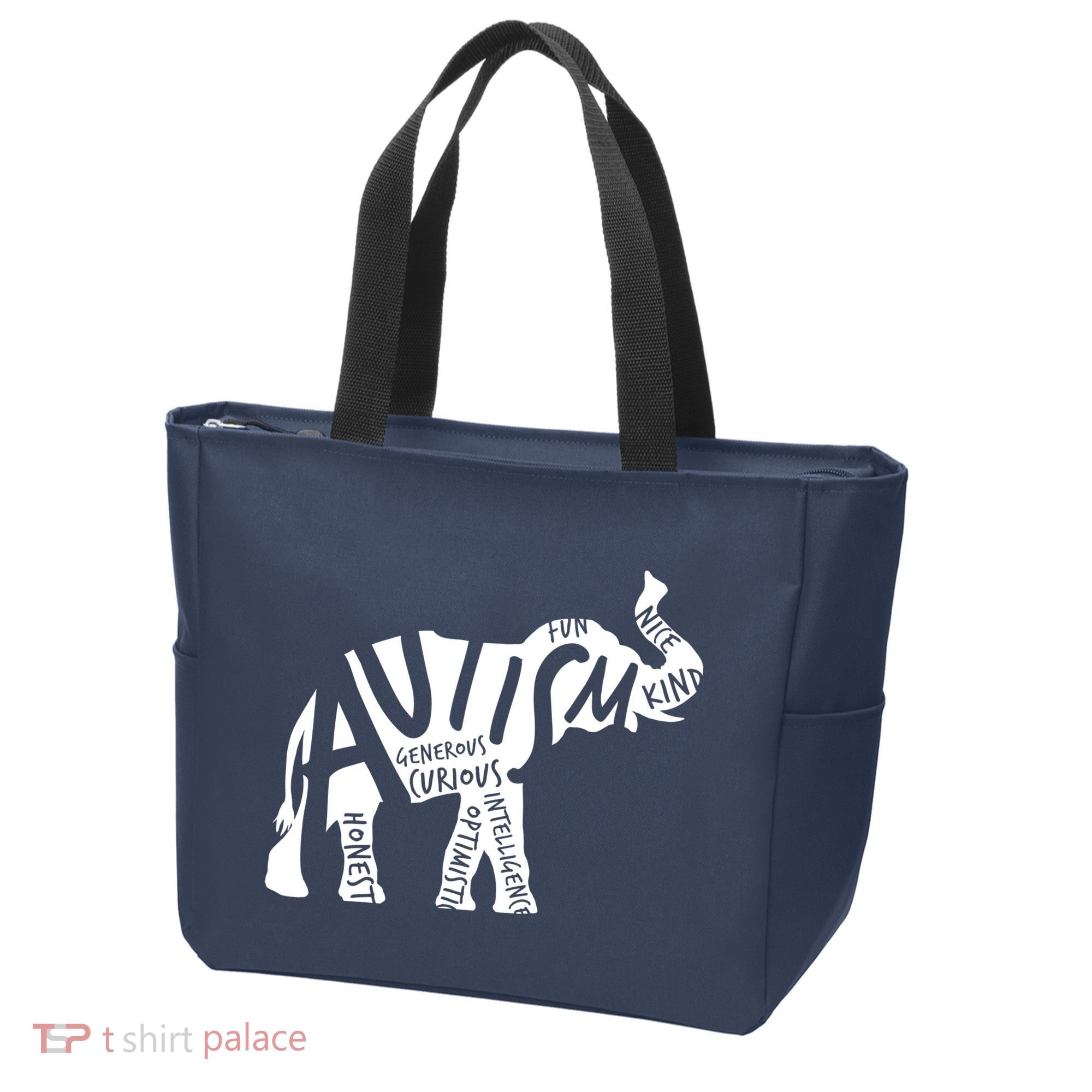 Autism Elephant Kind Words Tote Bag