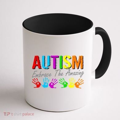 Autism Embrace The Amazing Coffee Mug back
