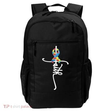 Autism Faith Puzzle Ribbon Backpack