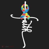 Autism Faith Puzzle Ribbon Hat thumb 2