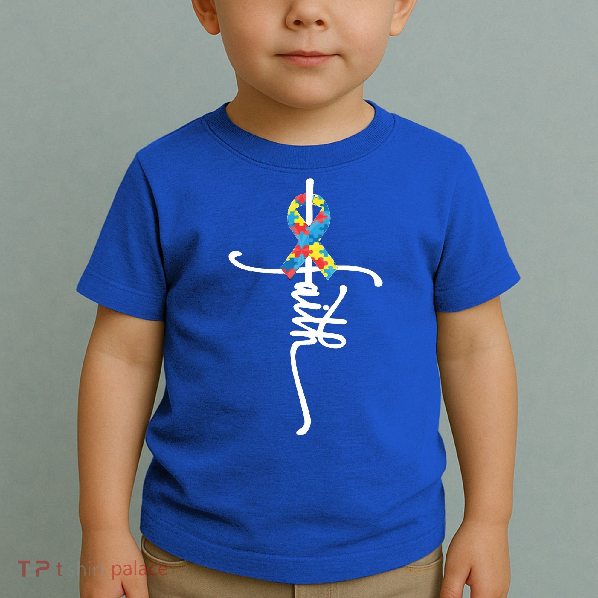 Autism Faith Puzzle Ribbon Toddler T-Shirt