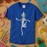 Autism Faith Puzzle Ribbon Kids T-Shirt thumb 3