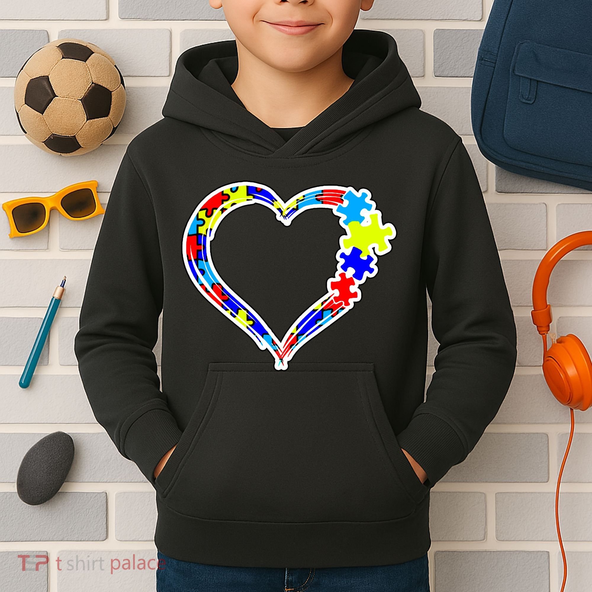 Autism Full Of Love Kids Hoodie