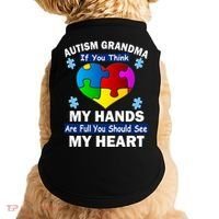Autism Grandma My Hands Are Full You Should See My Heart Doggie Tank thumb 0