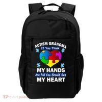 Autism Grandma My Hands Are Full You Should See My Heart Backpack thumb 0