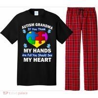 Autism Grandma My Hands Are Full You Should See My Heart Pajama Set thumb 0
