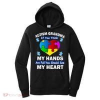 Autism Grandma My Hands Are Full You Should See My Heart Women's Hoodie thumb 0