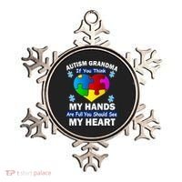 Autism Grandma My Hands Are Full You Should See My Heart Ornament thumb 0