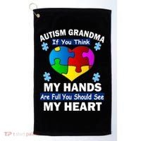 Autism Grandma My Hands Are Full You Should See My Heart Golf Towel thumb 0