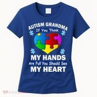 Autism Grandma My Hands Are Full You Should See My Heart Women's T-Shirt thumb 0