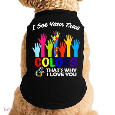 Autism Hand Of Puzzles See Your True Colors Doggie Tank