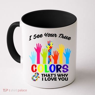 Autism Hand Of Puzzles See Your True Colors Coffee Mug