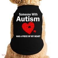 Autism Has A Piece Of My Heart Doggie Tank thumb 0