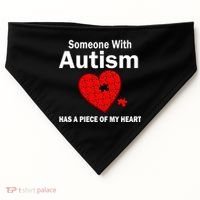 Autism Has A Piece Of My Heart USA-Made Doggie Bandana thumb 0