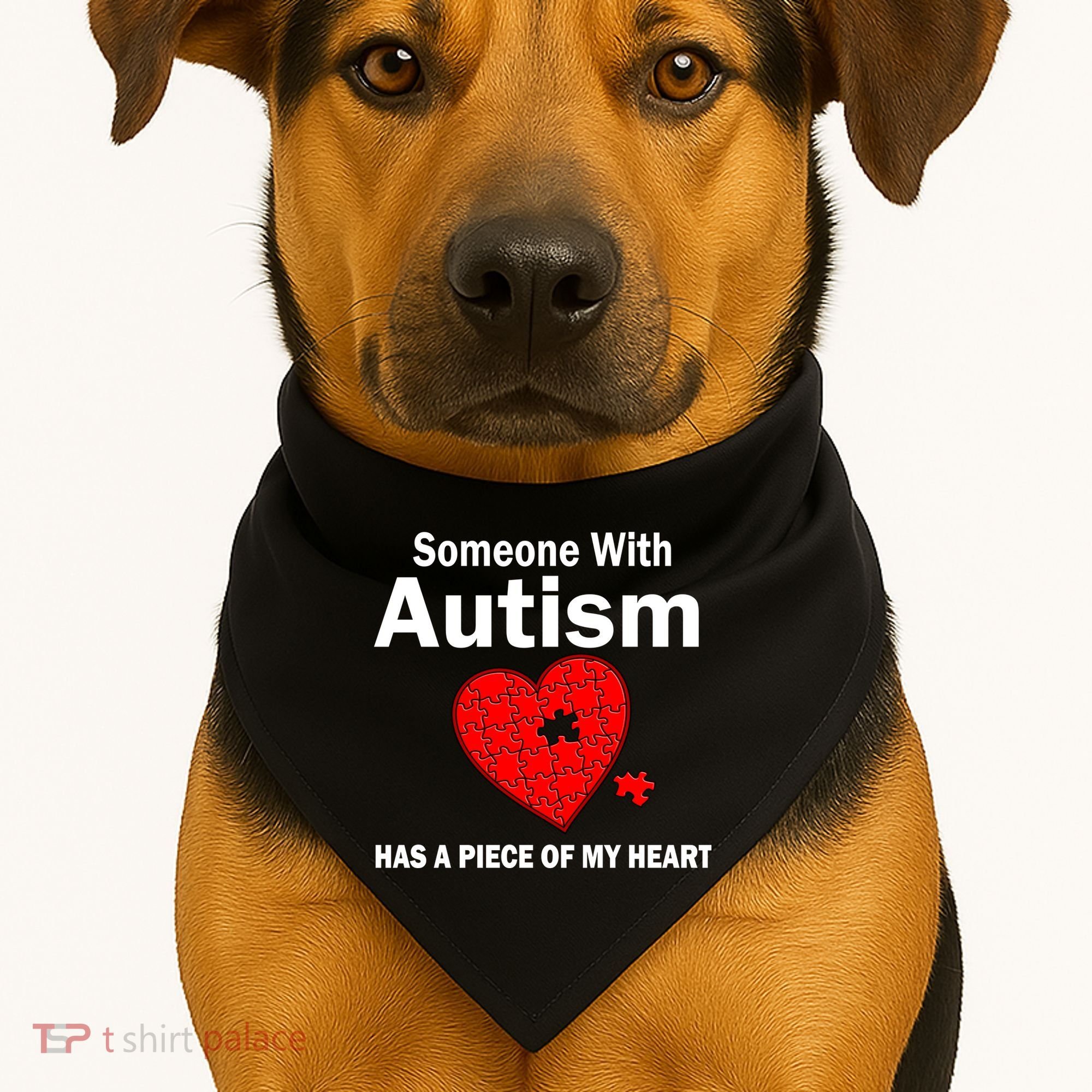 Autism Has A Piece Of My Heart USA-Made Doggie Bandana
